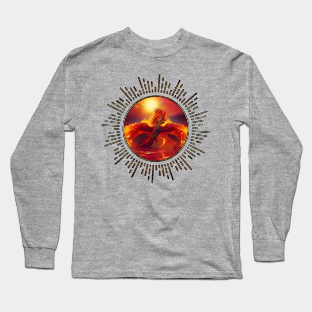 Wonderful phoenix over the ocean Long Sleeve T-Shirt by Nicky2342